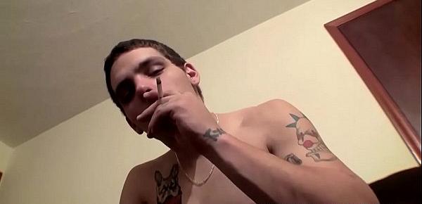  Horny cigar smoking thug Drac knows how to have fun solo